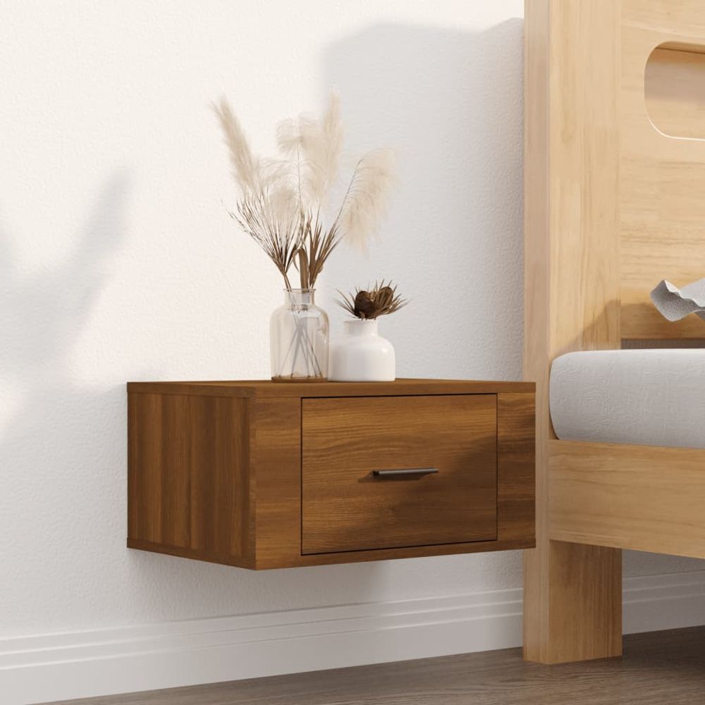 Wall-mounted Bedside Cabinet White 50x36x25 cm - Bedside Table from vidaXL