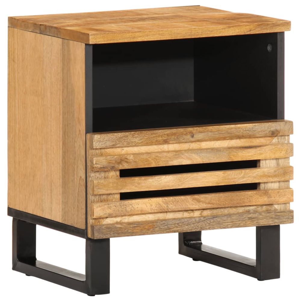 Bedside Cabinets 2 pcs 40x33x46 cm vidaXL Solid Wood Rough Mango - Bedside Table from vidaXL