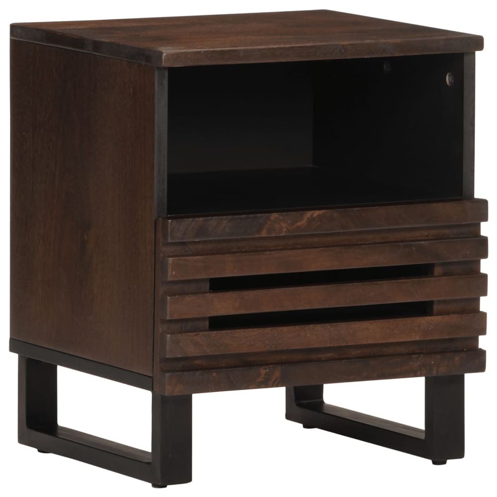 Bedside Cabinets 2 pcs 40x33x46 cm vidaXL Solid Wood Rough Mango - Bedside Table from vidaXL