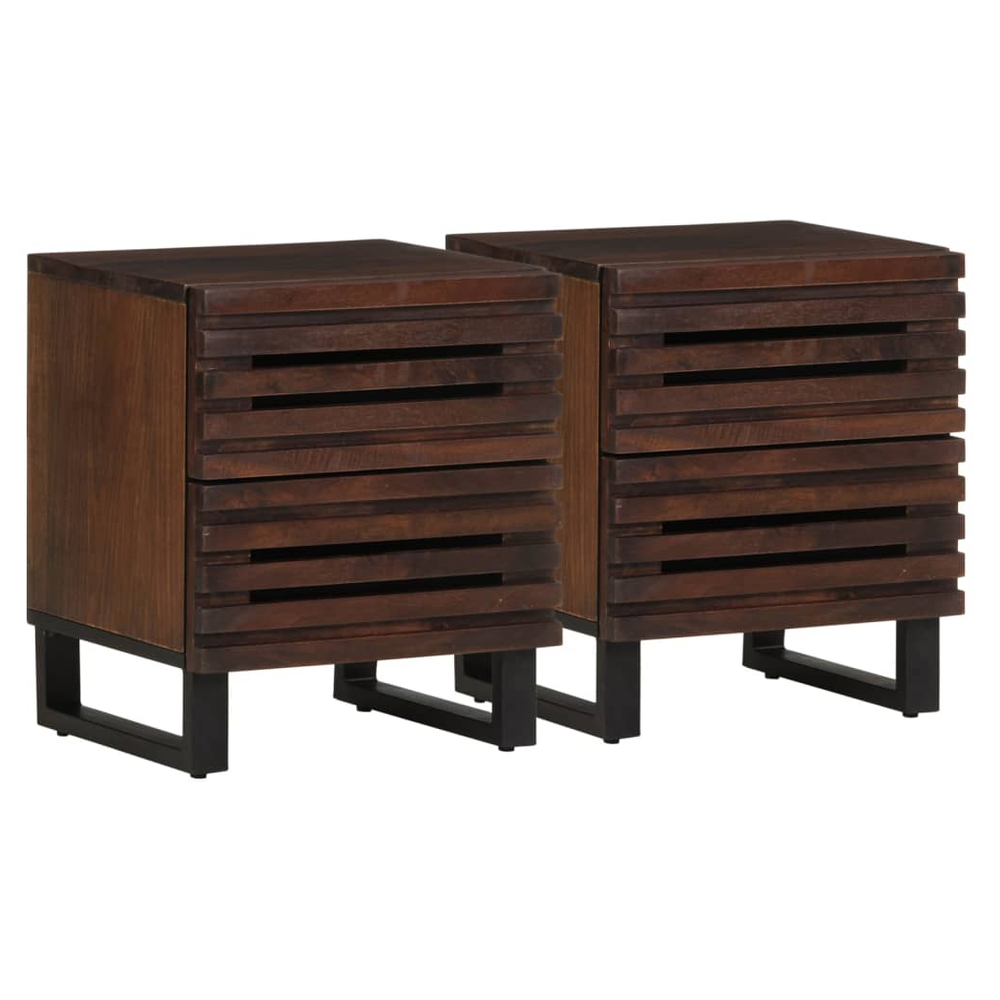 Bedside Cabinets 2 pcs 40x33x46 cm vidaXL Solid Wood Mango - Bedside Table from vidaXL