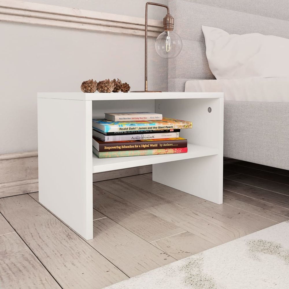 Bedside Cabinet Smoked Oak 40x30x30 cm vidaXL Engineered Wood - Bedside Table from vidaXL