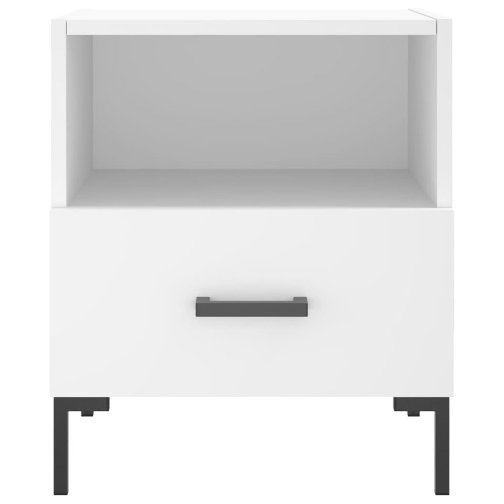 Bedside Cabinet White 40x35x47.5 cm vidaXL Engineered Wood - Bedside Table from vidaXL