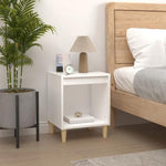 Bedside Cabinet White 40x35x50 cm vidaXL Engineered Wood by vidaXL