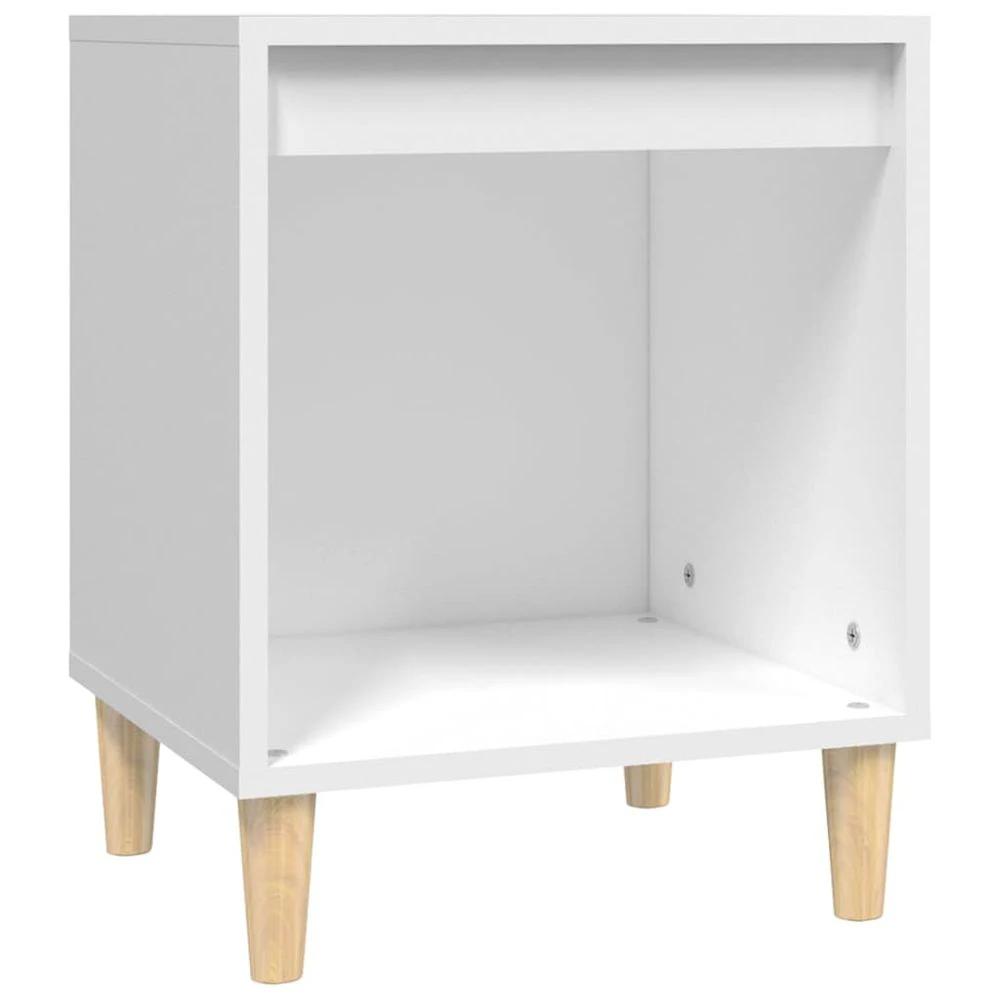 Bedside Cabinet White 40x35x50 cm vidaXL Engineered Wood by vidaXL
