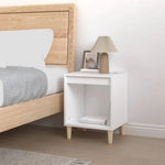 Bedside Cabinet White 40x35x50 cm vidaXL Engineered Wood by vidaXL