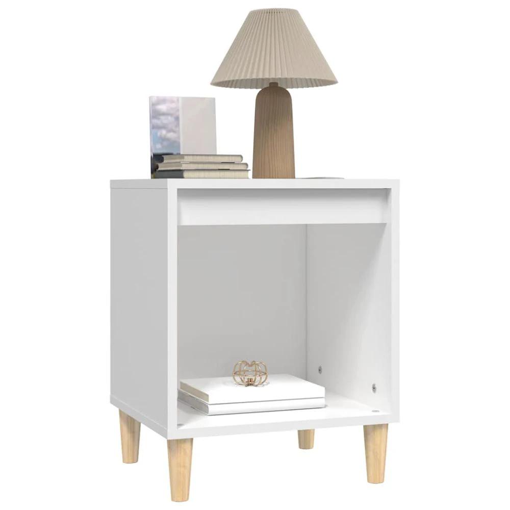 Bedside Cabinet White 40x35x50 cm vidaXL Engineered Wood by vidaXL
