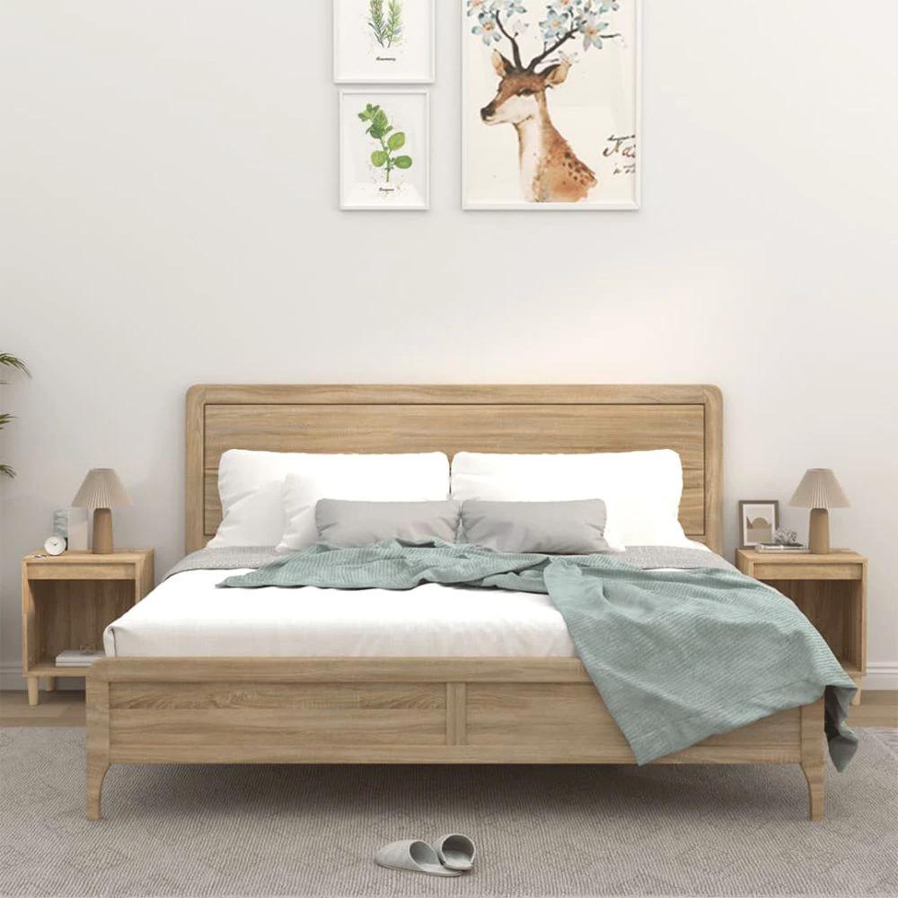 Bedside Cabinet White 40x35x50 cm vidaXL Engineered Wood by vidaXL