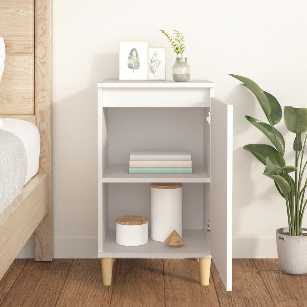 Bedside Cabinet White 40x35x70 cm vidaXL Engineered Wood - Bedside Table from vidaXL