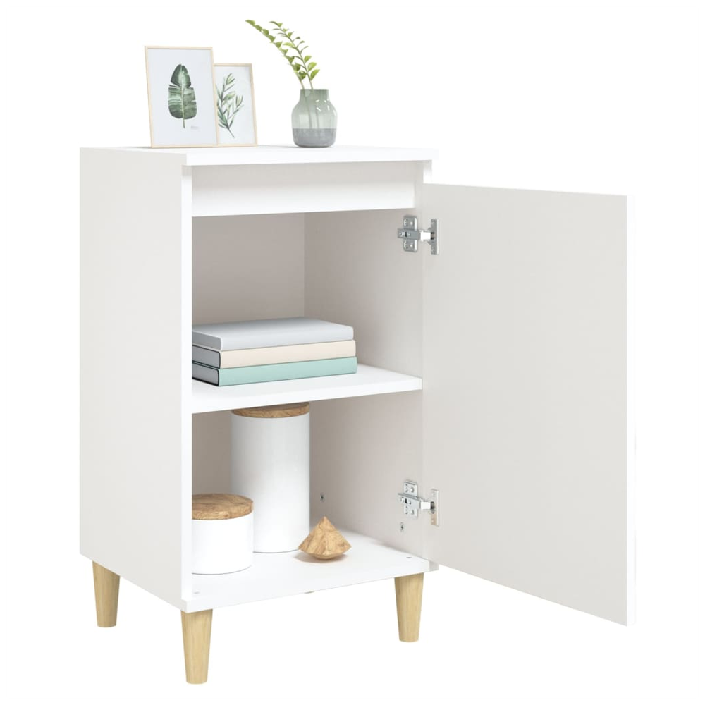 Bedside Cabinet White 40x35x70 cm vidaXL Engineered Wood - Bedside Table from vidaXL