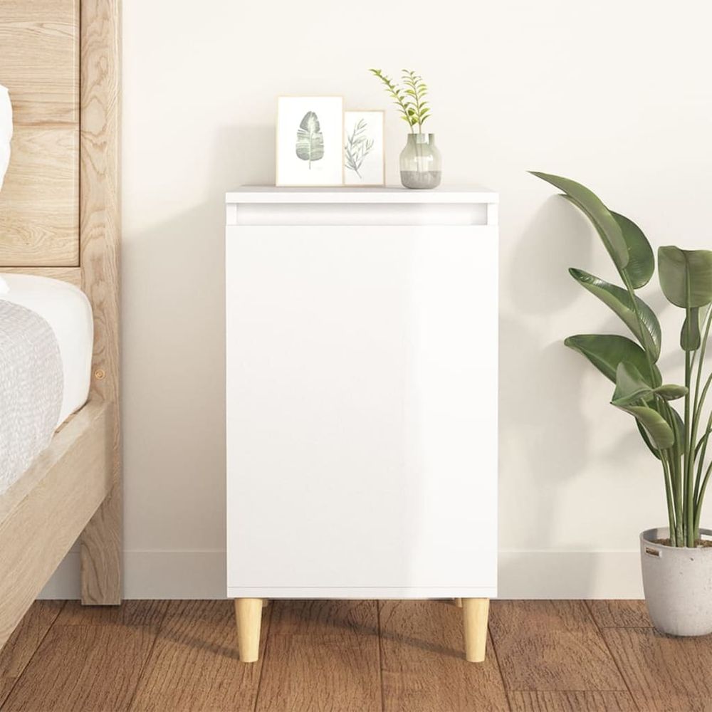 Bedside Cabinet White 40x35x70 cm vidaXL Engineered Wood - Bedside Table from vidaXL