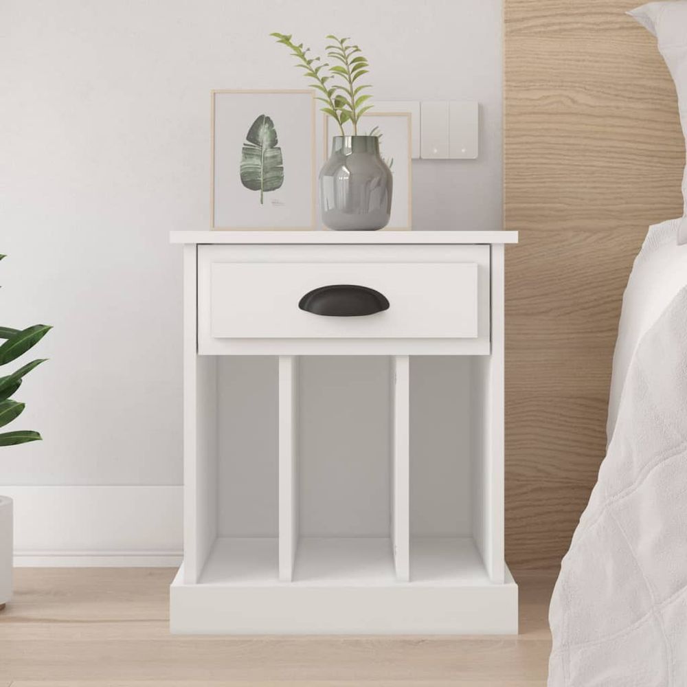 Bedside Cabinet White 43x36x50 cm vidaXL - Bedside Table from vidaXL