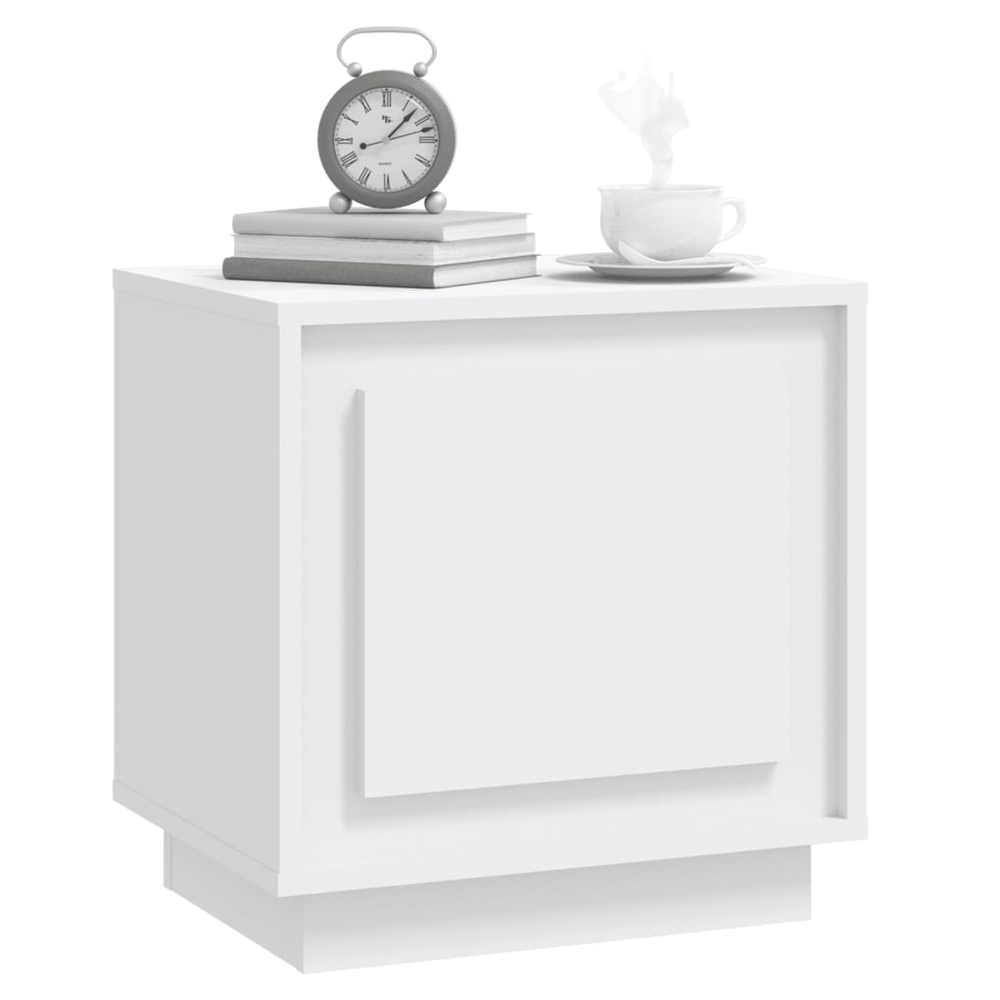Bedside Cabinet White 44x35x45 cm vidaXL Engineered Wood - Bedside Table from vidaXL