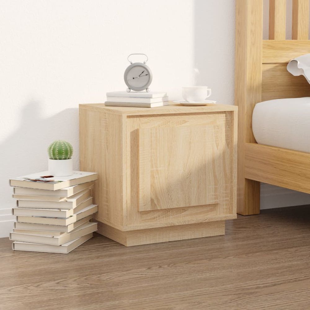Bedside Cabinet White 44x35x45 cm vidaXL Engineered Wood - Bedside Table from vidaXL