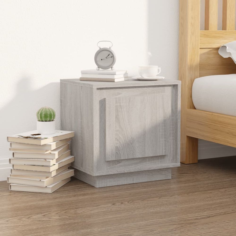 Bedside Cabinet White 44x35x45 cm vidaXL Engineered Wood - Bedside Table from vidaXL