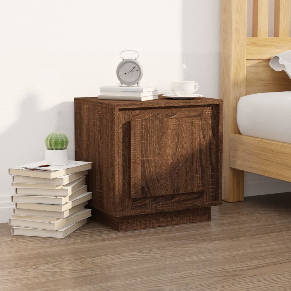 Bedside Cabinet White 44x35x45 cm vidaXL Engineered Wood - Bedside Table from vidaXL