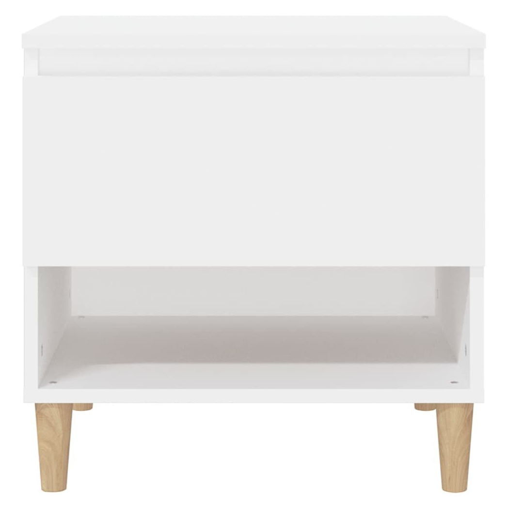 Bedside Table White 50x46x50 vidaXL Engineered Wood - Bedside Table from vidaXL