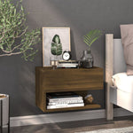 Wall-mounted Bedside Cabinet Smoked Oak - Bedside Table from vidaXL