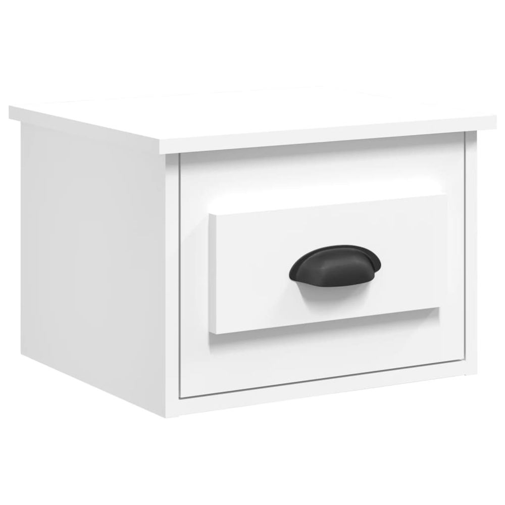 Wall-mounted Bedside Cabinet White 41.5x36x28cm - Bedside Table from vidaXL