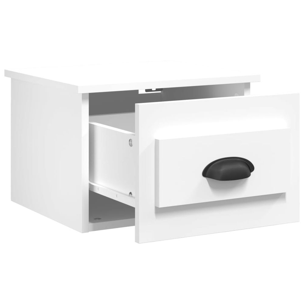 Wall-mounted Bedside Cabinet White 41.5x36x28cm - Bedside Table from vidaXL