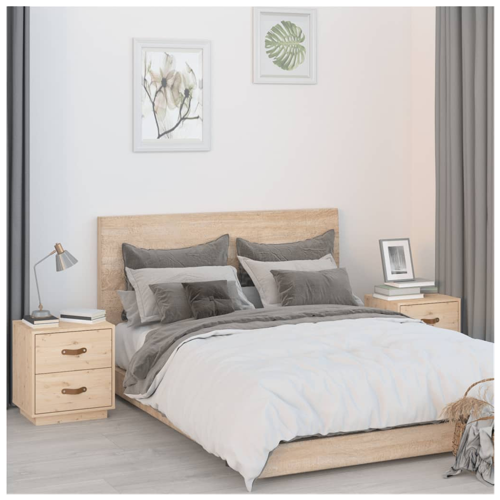 Bedside Cabinets 2 pcs 40x34x45 cm vidaXL Solid Wood Pine - Bedside Table from vidaXL