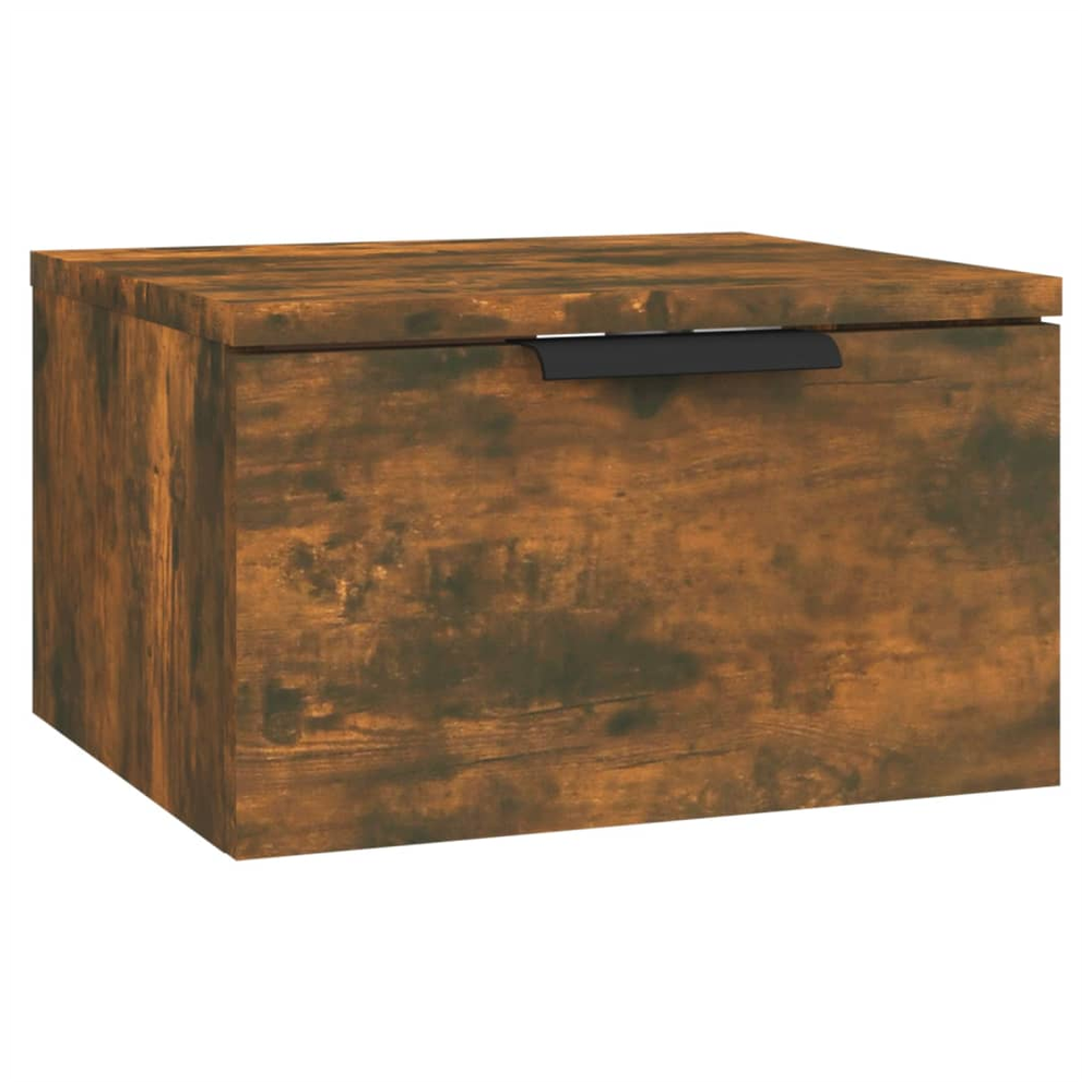 Wall-mounted Bedside Cabinet Smoked Oak 34x30x20 cm by vidaXL