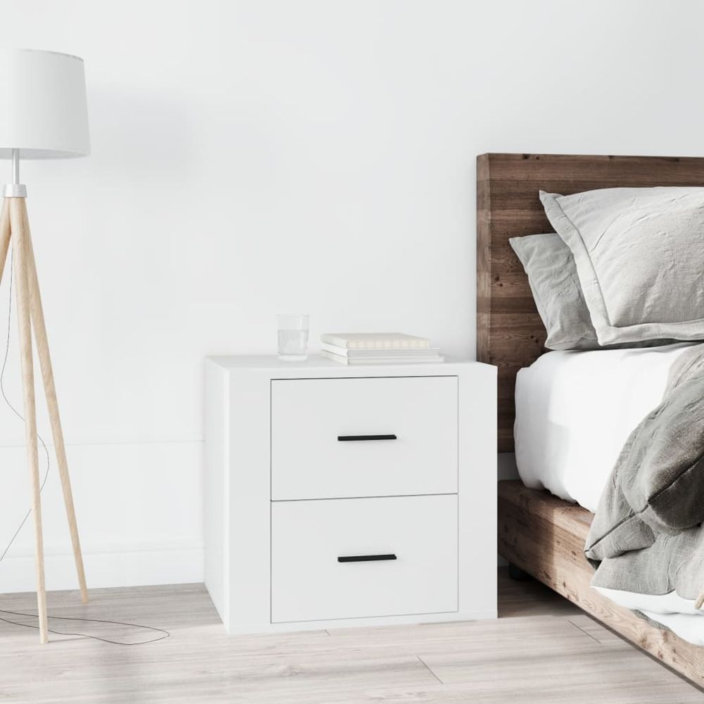 Bedside Cabinet White 50x39x47 cm vidaXL - Bedside Table from vidaXL