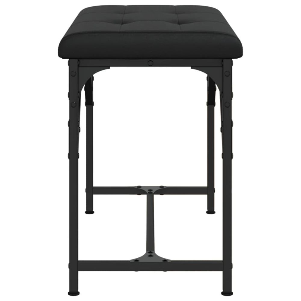 Dining Bench Black 62x32x45 cm vidaXL Steel and Faux Leather - Bench from vidaXL