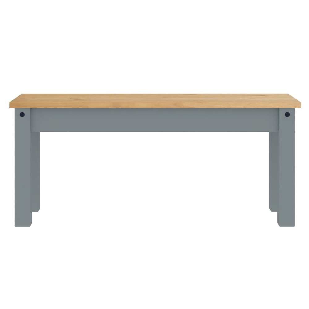 Dining Bench Panama Grey 105x30x45 cm vidaXL Solid Wood Pine - Bench from vidaXL