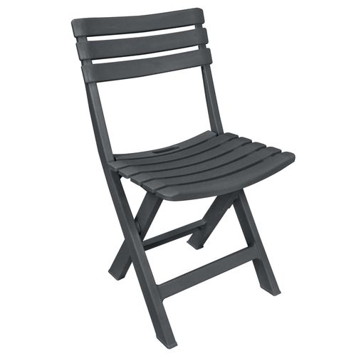 vidaXL 3 Piece Folding Bistro Set Plastic Anthracite - Bistro Sets from vidaXL