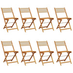 vidaXL Bistro Chairs 2 pcs Black Solid Wood Acacia and Polypropylene - Bistro Sets from vidaXL