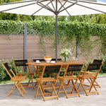 vidaXL Bistro Chairs 2 pcs Black Solid Wood Acacia and Polypropylene - Bistro Sets from vidaXL