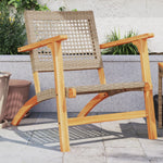 vidaXL 3 Piece Bistro Set Black Poly Rattan and Solid Wood Acacia - Bistro Sets from vidaXL