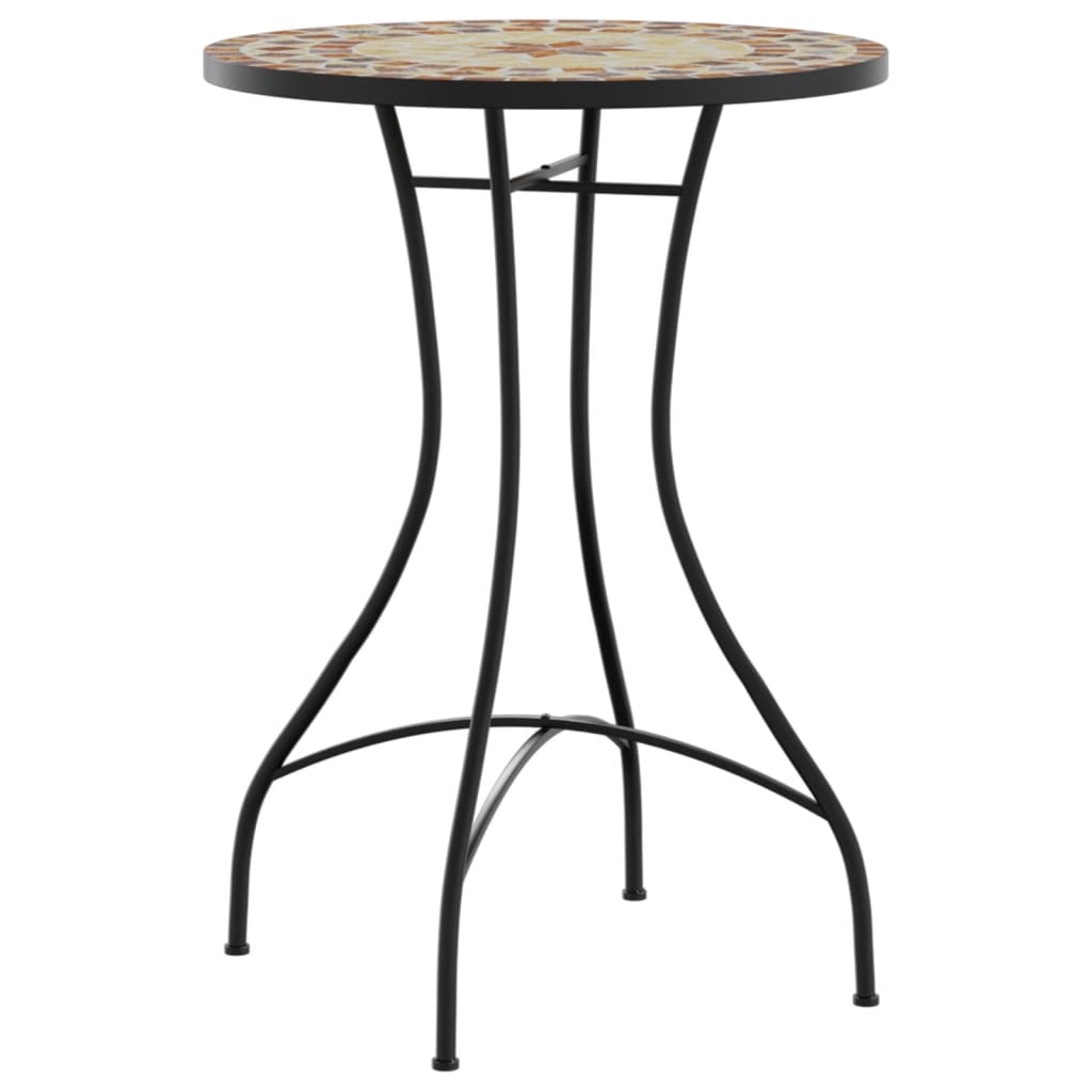 vidaXL Mosaic Bistro Table Terracotta 60 cm Ceramic - Bistro Sets from vidaXL
