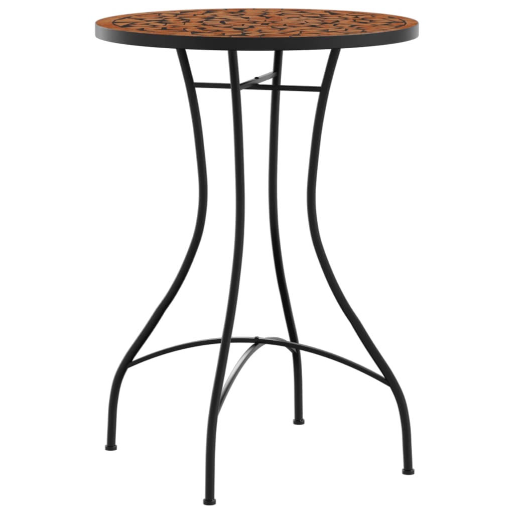 vidaXL Mosaic Bistro Table Terracotta 60 cm Ceramic - Bistro Sets from vidaXL