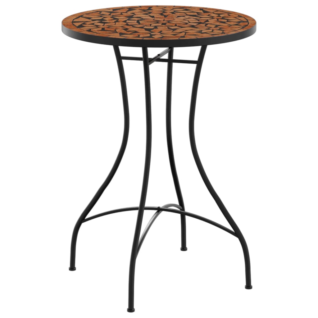 vidaXL Mosaic Bistro Table Terracotta 60 cm Ceramic - Bistro Sets from vidaXL