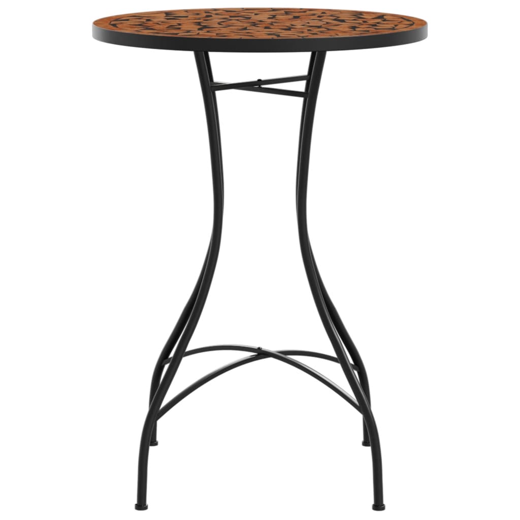 vidaXL Mosaic Bistro Table Terracotta 60 cm Ceramic - Bistro Sets from vidaXL