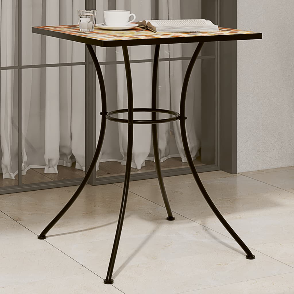vidaXL Mosaic Bistro Table Terracotta 60 cm Ceramic - Bistro Sets from vidaXL