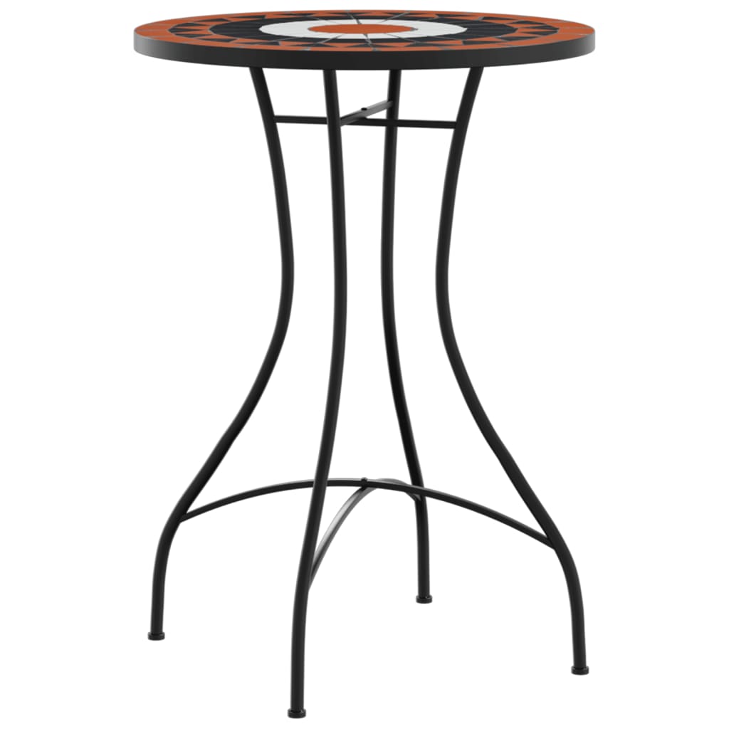 vidaXL Mosaic Bistro Table Terracotta 60 cm Ceramic - Bistro Sets from vidaXL