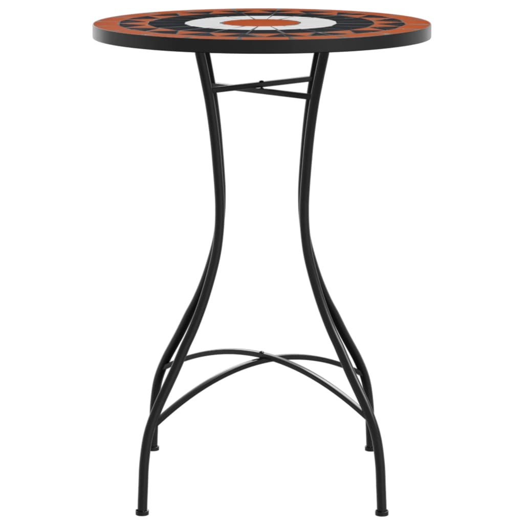 vidaXL Mosaic Bistro Table Terracotta 60 cm Ceramic - Bistro Sets from vidaXL