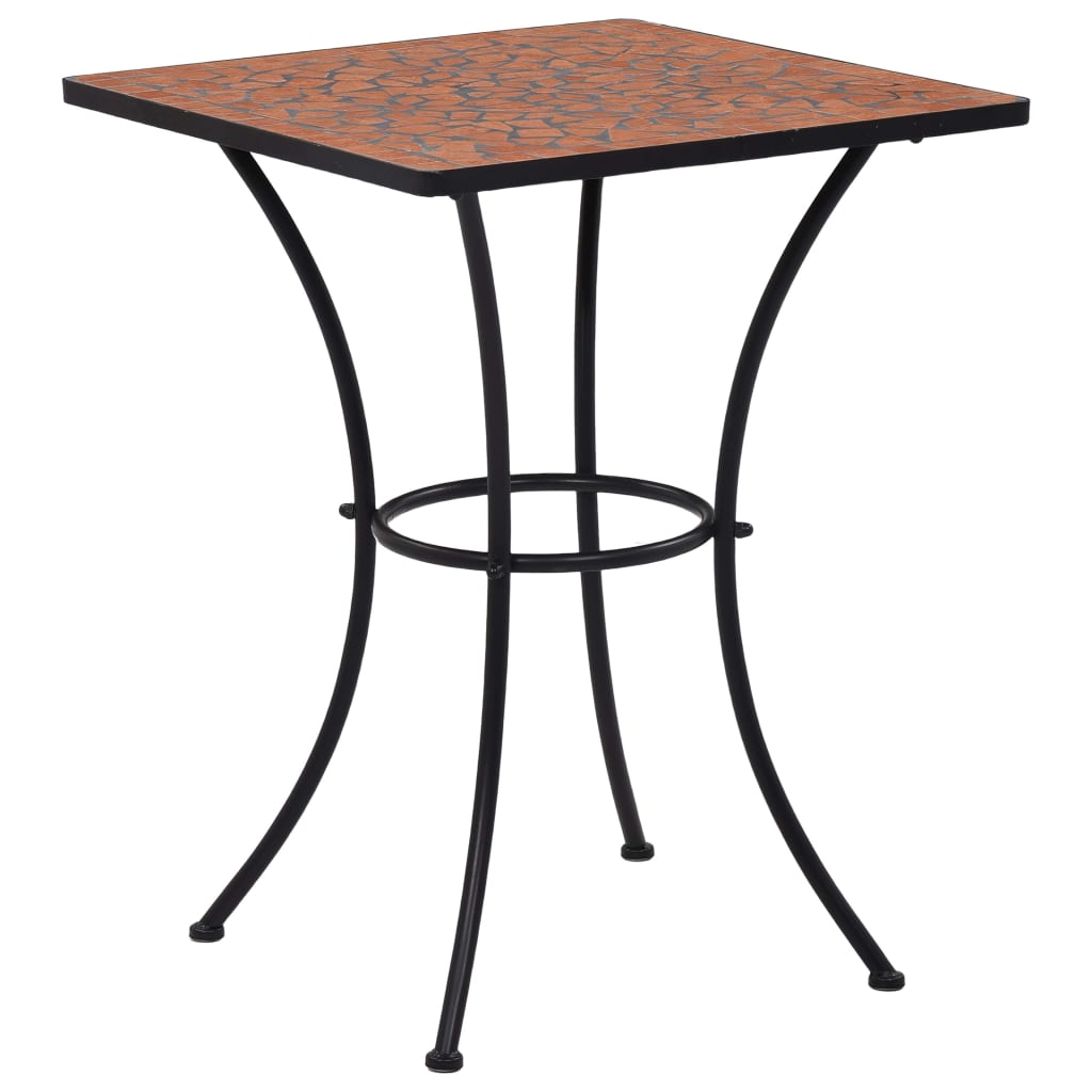 vidaXL Mosaic Bistro Table Terracotta 60 cm Ceramic - Bistro Sets from vidaXL