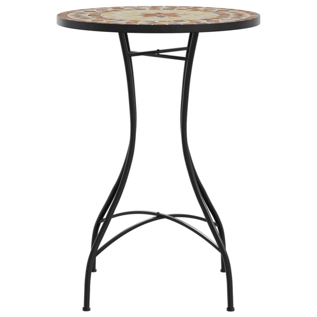 vidaXL Mosaic Bistro Table Terracotta 60 cm Ceramic - Bistro Sets from vidaXL