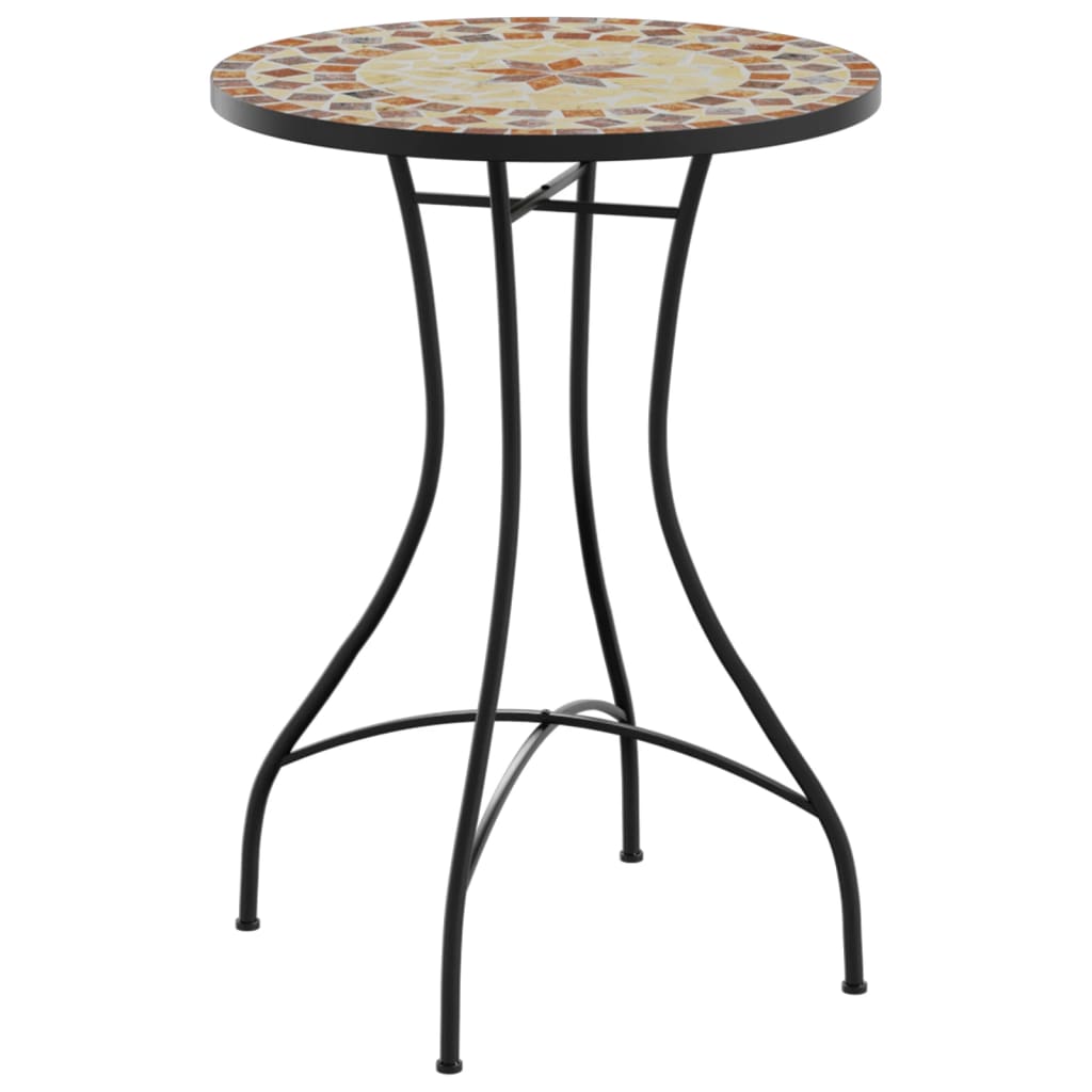 vidaXL Mosaic Bistro Table Terracotta 60 cm Ceramic - Bistro Sets from vidaXL