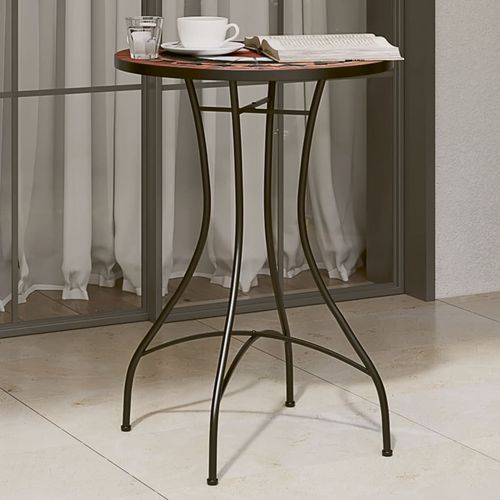 vidaXL Mosaic Bistro Table Terracotta 60 cm Ceramic - Bistro Sets from vidaXL