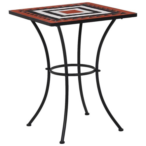 vidaXL Mosaic Bistro Table Terracotta 60 cm Ceramic - Bistro Sets from vidaXL