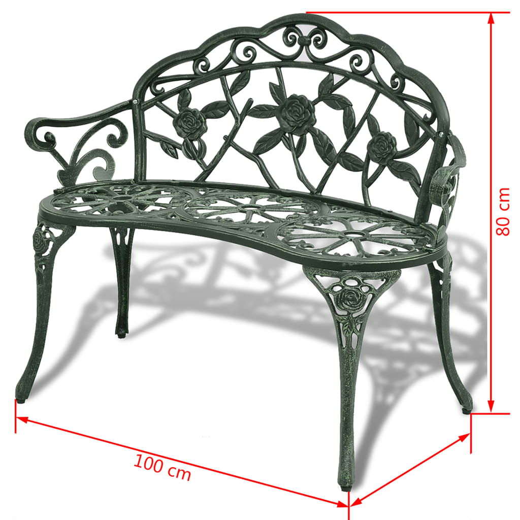 vidaXL Bistro Bench 100cm Bronze Cast Aluminium - Bistro Sets from vidaXL