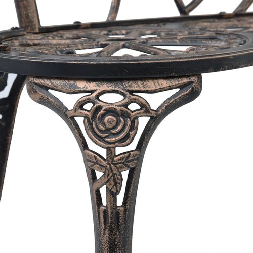 vidaXL Bistro Bench 100cm Bronze Cast Aluminium - Bistro Sets from vidaXL