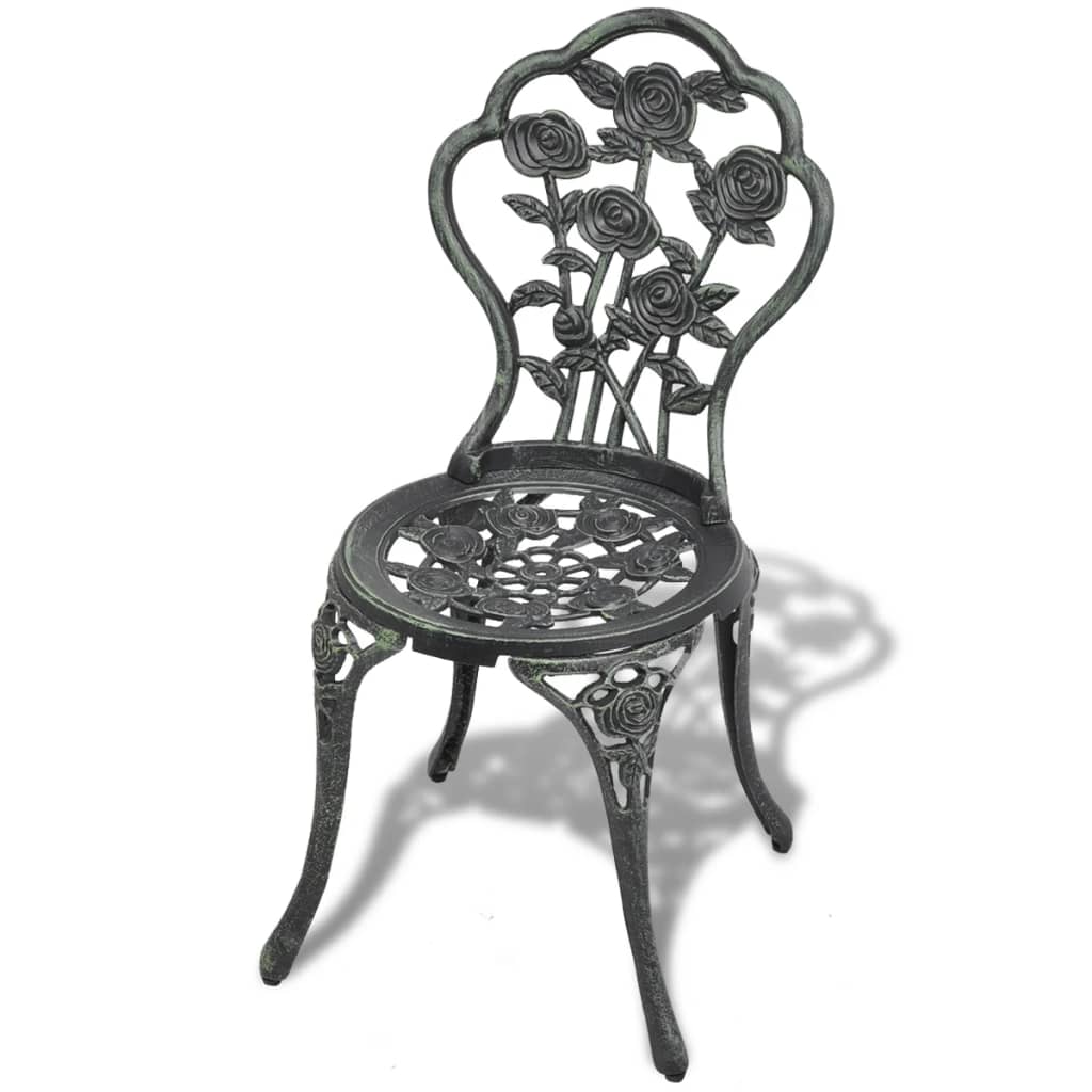 vidaXL Bistro Chairs 2 pcs Bronze Cast Aluminium - Bistro Sets from vidaXL
