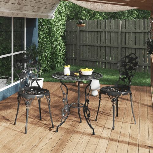 vidaXL Bistro Chairs 2 pcs Bronze Cast Aluminium - Bistro Sets from vidaXL