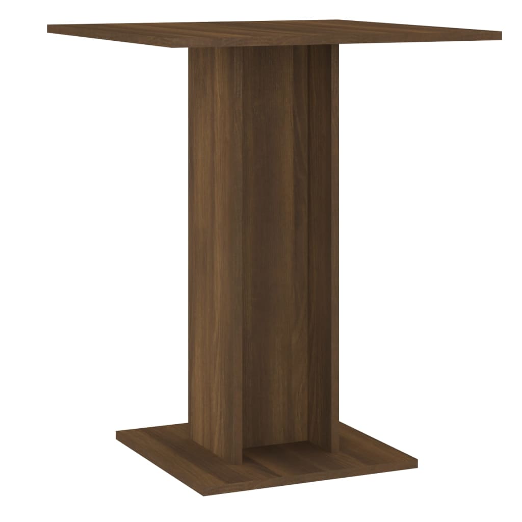 vidaXL Bistro Table Smoked Oak 60x60x75 cm Engineered Wood - Bistro Sets from vidaXL
