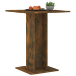 vidaXL Bistro Table Smoked Oak 60x60x75 cm Engineered Wood - Bistro Sets from vidaXL